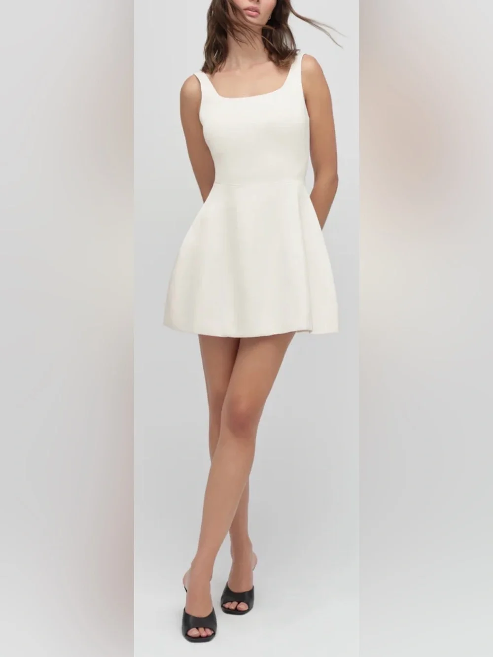 NEW Favorite Daughter The MORGAN ivory linen blend mini dress sz 4 - Picture 3 of 11